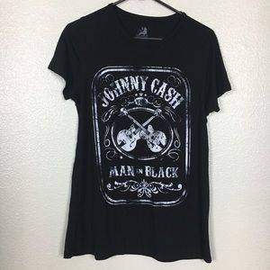 Zion | Black Johnny Cash Graphic Tee XL